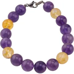 Bratara Ametist si Citrin sfere 10mm