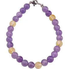 Bratara Ametist si Citrin sfere 6-7mm