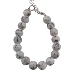 Bratara Jasp kiwi sfere 10mm