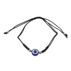 Bratara reglabila cu ochi protector, snur negru