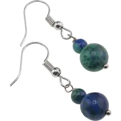 Cercei cu agatatoare Azurit sfere, 4-8mm