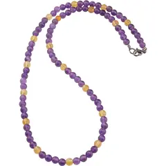 Colier Ametist si Citrin sfere 5mm