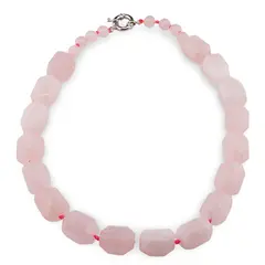 Colier Cuart roz nuggets fatetat, 20mm