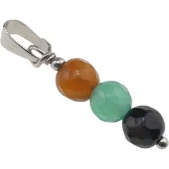 Pandantiv Agat multicolor sfere fatetate, 6mm