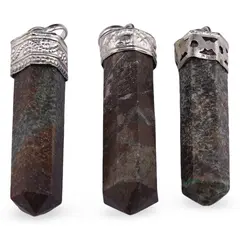 Pandantiv cu varf si montura argintie Jasp Dragon