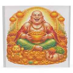 Abtibild sticker Feng Shui cu Buddha Vesel pentru prosperitate