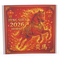 Abtibild sticker Feng Shui cu Calul de Foc - 2026