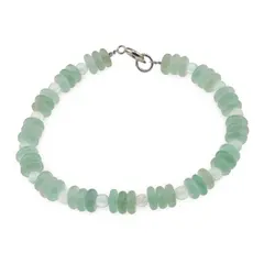 Bratara Acvamarin sfere 4mm si Aventurin rondele 6-7mm