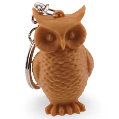 Breloc cu bufnita galben inchis - 4,5cm