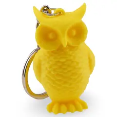 Breloc cu bufnita galbena - 4,5cm