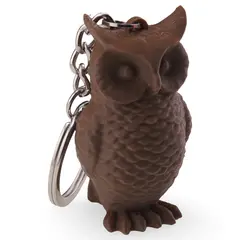 Breloc cu bufnita maro - 4,5cm