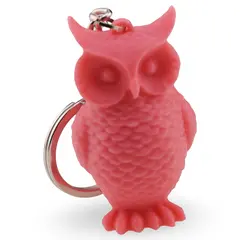 Breloc cu bufnita roz - 4,5cm