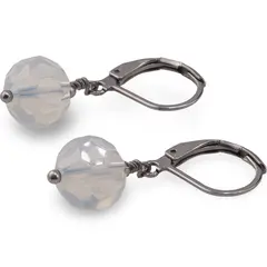 Cercei cu agatatoare Opalit sfera fatetata 10mm