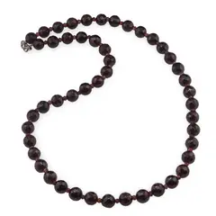 Colier Granat sfere fatetate 7mm si discuri fatetate 3mm