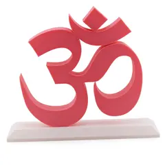 Decoratiune feng shui cu simbolul OM, roz - 22cm