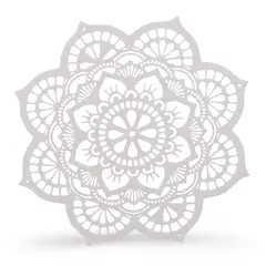Decoratiune feng shui mandala lotus, alb - 17cm