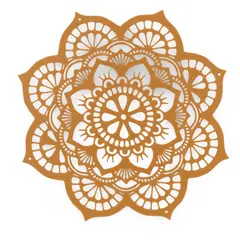 Decoratiune feng shui mandala lotus, galben - 17cm
