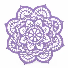 Decoratiune feng shui mandala lotus, mov - 17cm