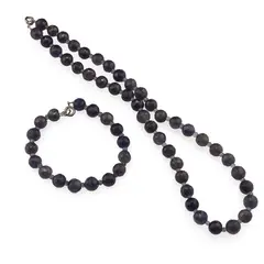 Set bratara si colier Iolith sfere fatetate 8mm si discuri fatetate 3mm