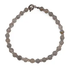 Bratara Labradorit sfere fatetate 5mm si discuri fatetate 3mm