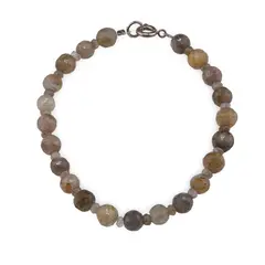 Bratara Labradorit sfere fatetate 6mm si discuri fatetate 3mm