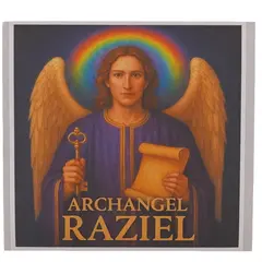 Abtibild sticker Arhanghelul RAZIEL, Ingerul intelepciunii si intuitiei, 51mm