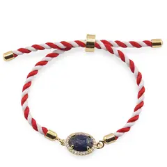 Bratara Martisor cu Lapis lazuli oval cu montura aurie