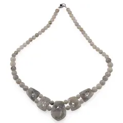Colier Labradorit cristale fatetate si sfere 6-8mm