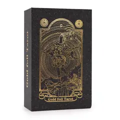 Set de Carti de Tarot cu Folie Aurie si ghid - 78 de carti