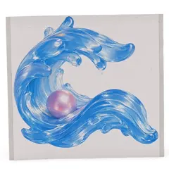 Abtibild sticker Valul de apa cu perla, 51mm