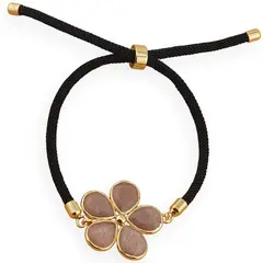 Bratara Piatra lunii floare cu montura aurie, 26mm