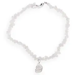 Colier Cristal de stanca pietre chips si pandantiv cristal brut