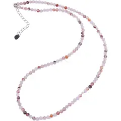 Colier cu sfere fatetate din Cuart tangerin, 3mm