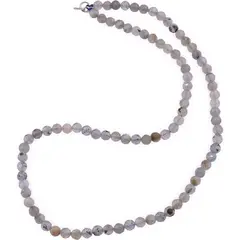 Colier cu sfere fatetate din Labradorit, 4mm