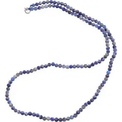 Colier cu sfere fatetate din Lapis Lazuli, 3mm