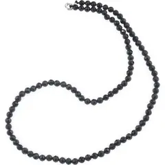 Colier cu sfere fatetate din Turmalina neagra, 4mm