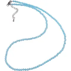 Colier cu sfere fatetate din Zircon albastru deschis, 3mm