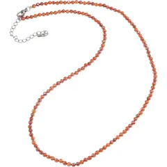 Colier cu sfere fatetate din Zircon portocaliu aramiu, 3mm