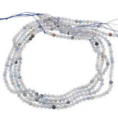 Sirag Acvamarin sfere fatetate 4mm, 38cm