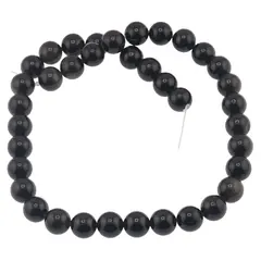 Sirag Obsidian auriu sfere 10mm, 38cm