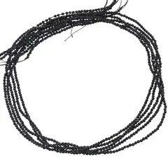 Sirag Trumalina negra sfere microfatetate 2mm, 39cm