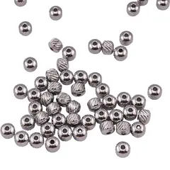 Accesorii din inox - bumbi tip rondele gravati pentru bijuterii, 5mm