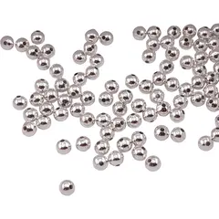 Accesorii din metal - bile (bumbi) cu gaura ingusta pentru bijuterii, 6mm