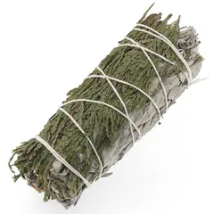 Buchet Salvie Alba cu frunze de Ienupar - 10cm