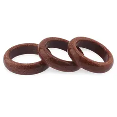Inel circular din Goldstone maro, 17-19mm