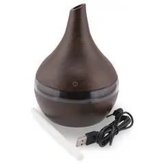 Mini difuzor ultrasonic - 300ml, maro