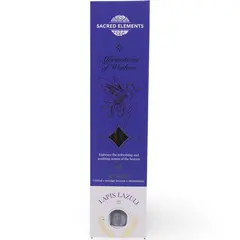 Betisoare parfumate Sacred Elements, Affirmations of Wisdom - Ritual kit cu Lapis lazuli, 20g