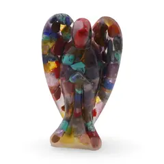 Inger din rasina cu spartura Mix cristale, 68mm