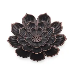 Suport metalic pentru betisoare parfumate model lotus cu piese detasabile, 8cm