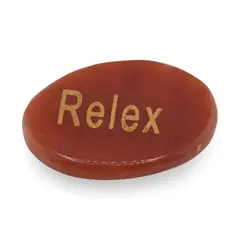 Cristal slefuit Calcit Orange cu afirmatie gravata - Relax